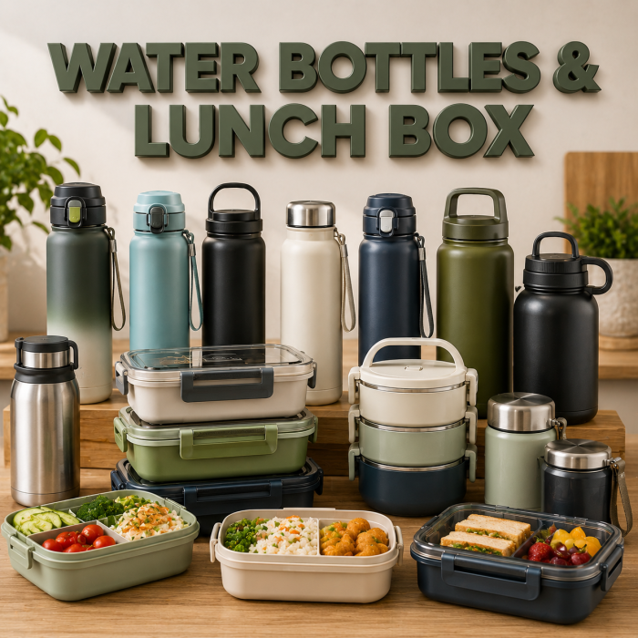 Water Bottles & Lunch Box