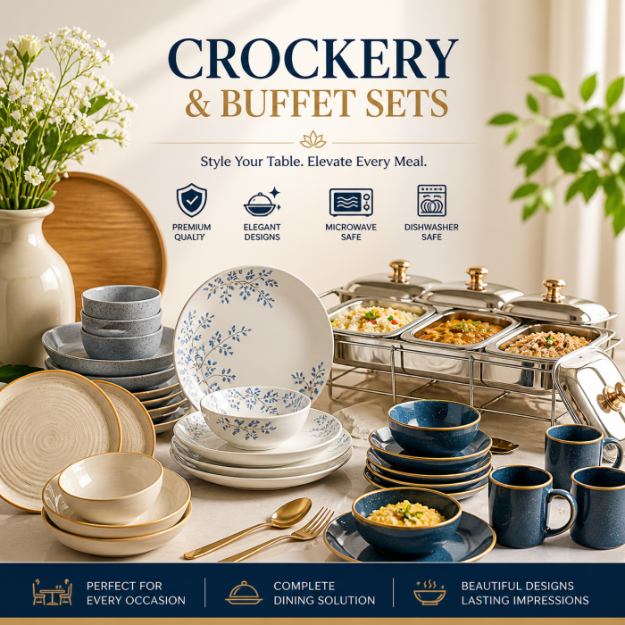 Crockery + Buffet Items