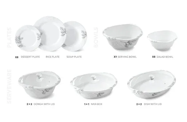 Everest Crystal Coated Dinner Set