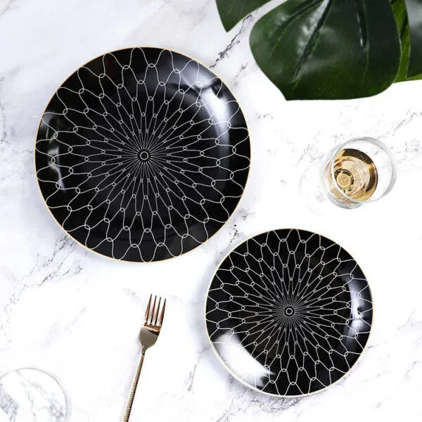 DYB 20.5cm Porcelain Dessert Plat set