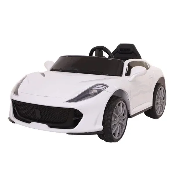 Buy White Electric Ride-On Car for Kids – Rechargeable & Stylish Toy
