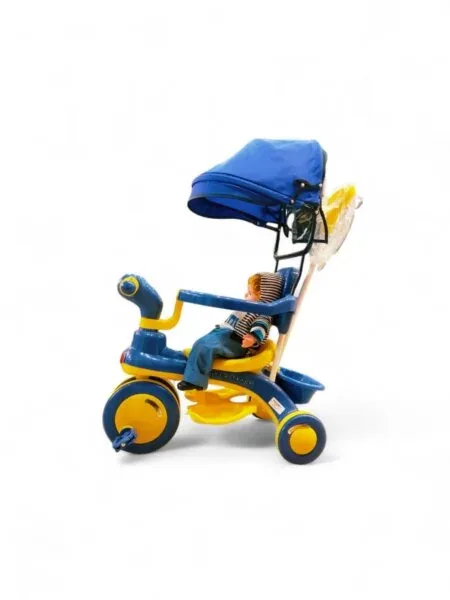 Baby Tricycle with Canopy – Blue | Toddler Ride-On