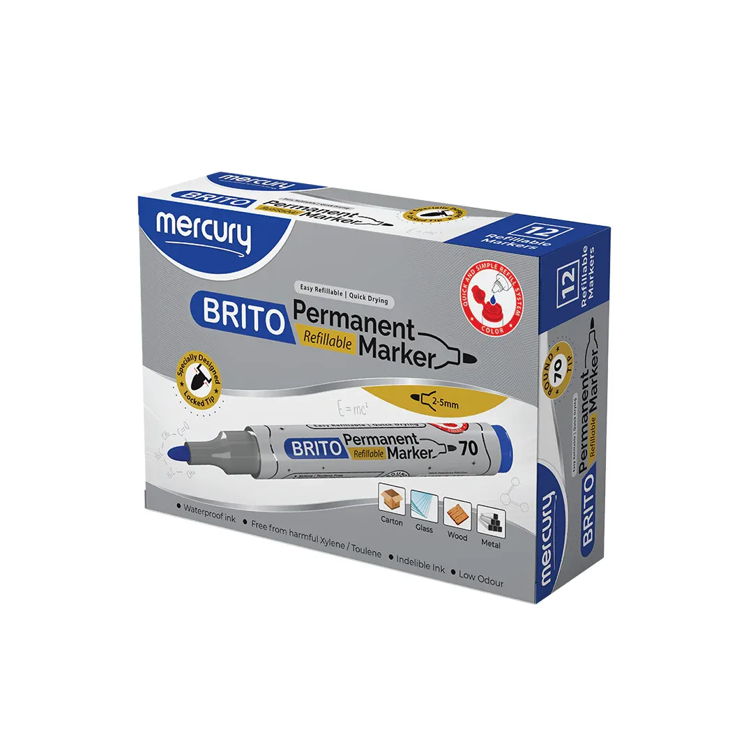 Brito Permanent Marker (Round Tip) – Mercury Stationery
