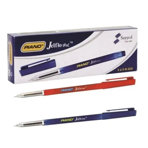Piano Jelflo Gel Pencil Blue, Red, Black Color ( 10pcs Of Pack ) | sultan mall.pk