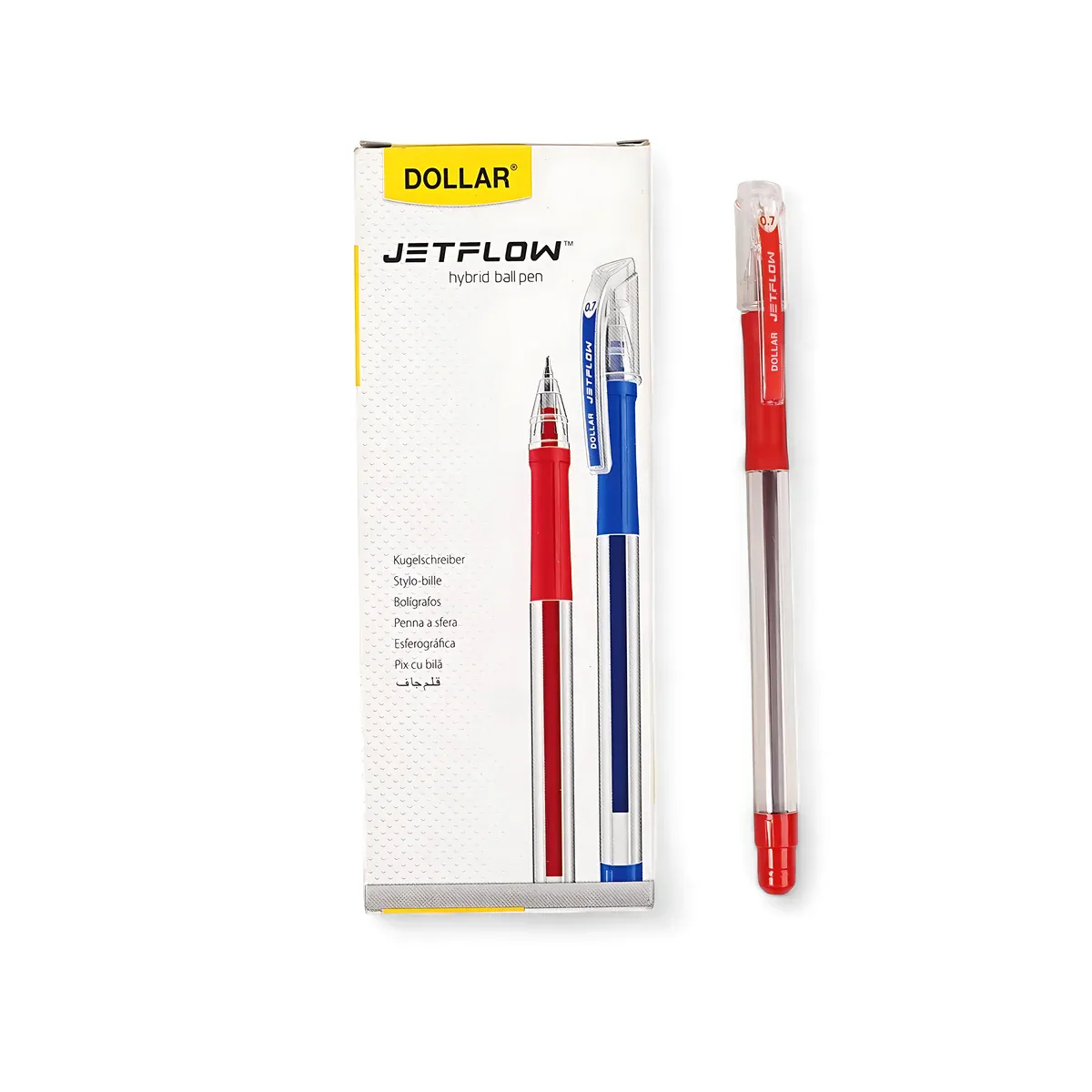 Dollar Jetflow Hybrid Ball Pen – Smooth Writing 0.7mm with Red Ink