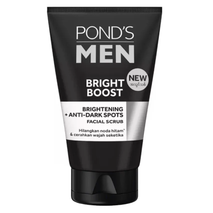 Jual Ponds Men Bright Boost Facial Scrub - 100 gr Harga Terbaik March