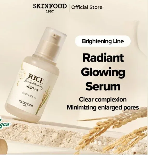 SKINFOOD Official] Rice Brightening Serum 55ml/ Glow skin