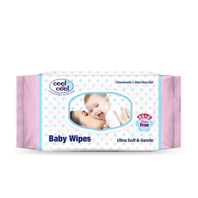 `COOL & COOL BABY WIPES 64+8