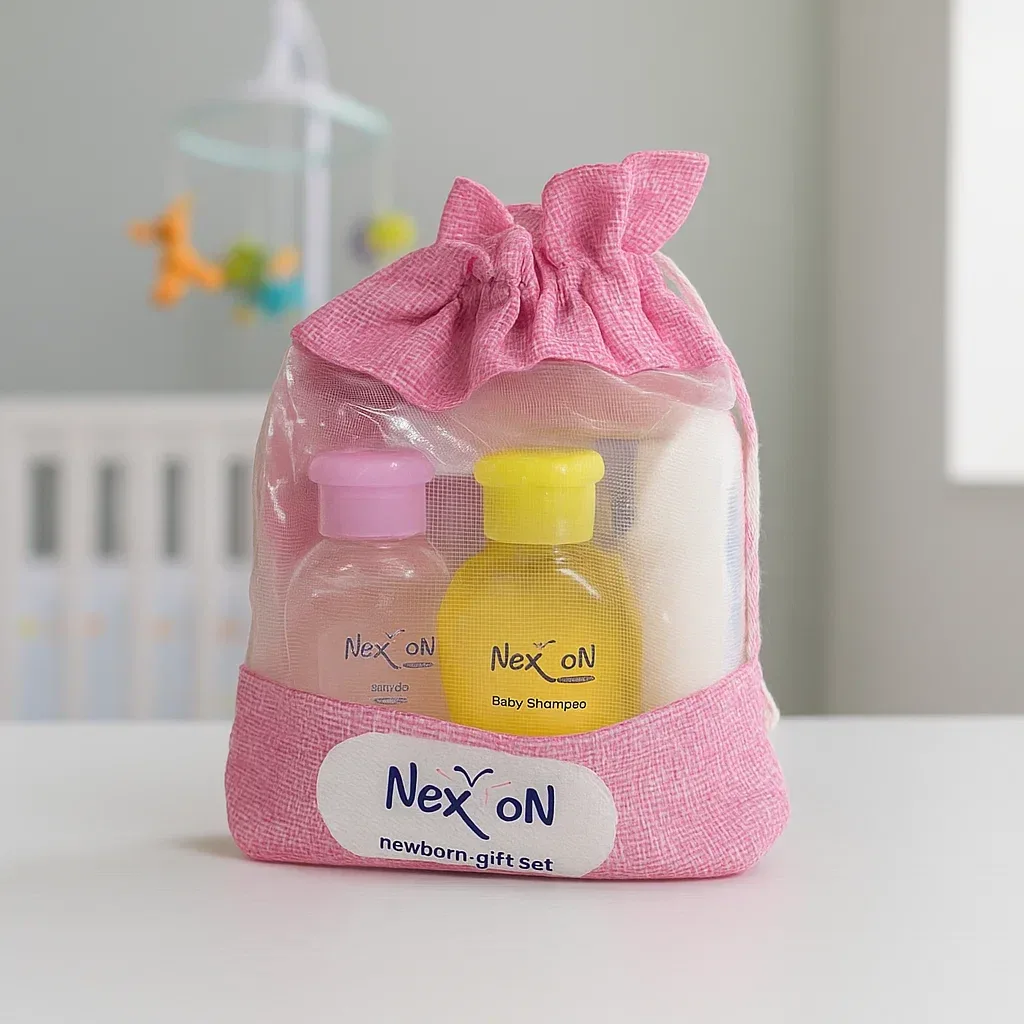 Nexton New Born Baby giftset (Pouch) Large  - PINK