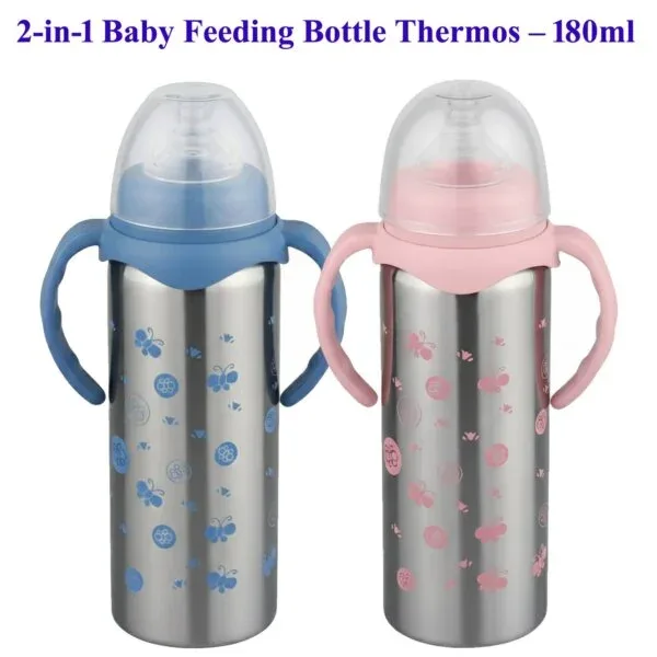 2-in-1 Stainless Steel Baby Feeding Bottle Thermos