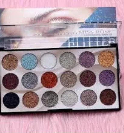 ROMANTIC COLOR 18 COLOUR GLITTER PALETTE