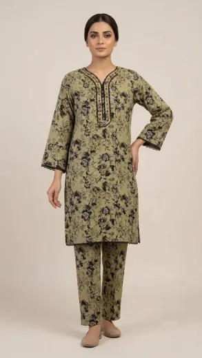 Ladies Printed Lawn 2 Pcs