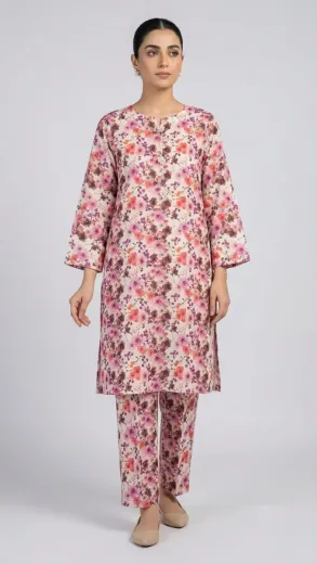Ladies Printed Lawn 2 Pcs