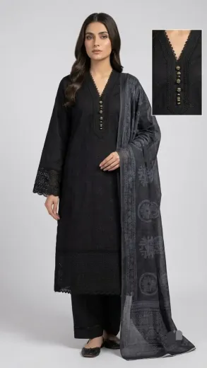 Embroidered Lawn 3 Pcs