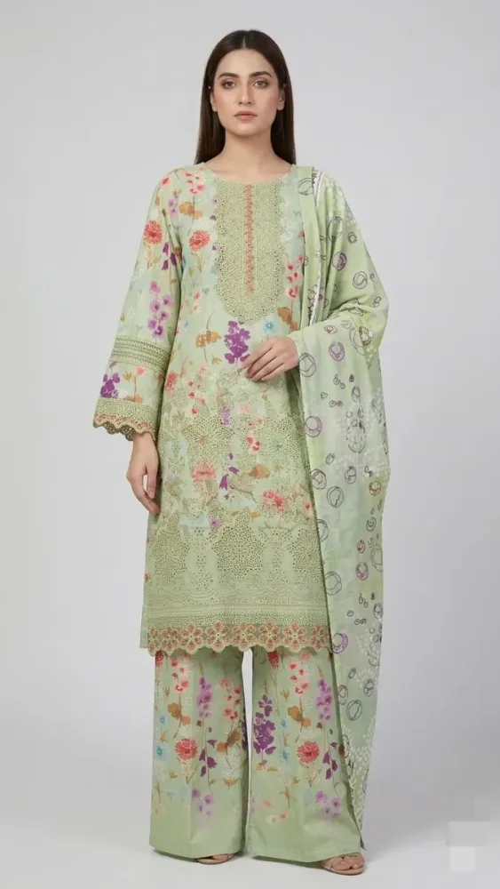 Printed Lawn 3 Pcs