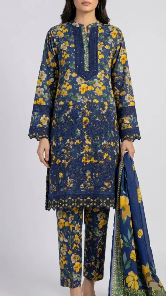 Printed Lawn 3 Pcs