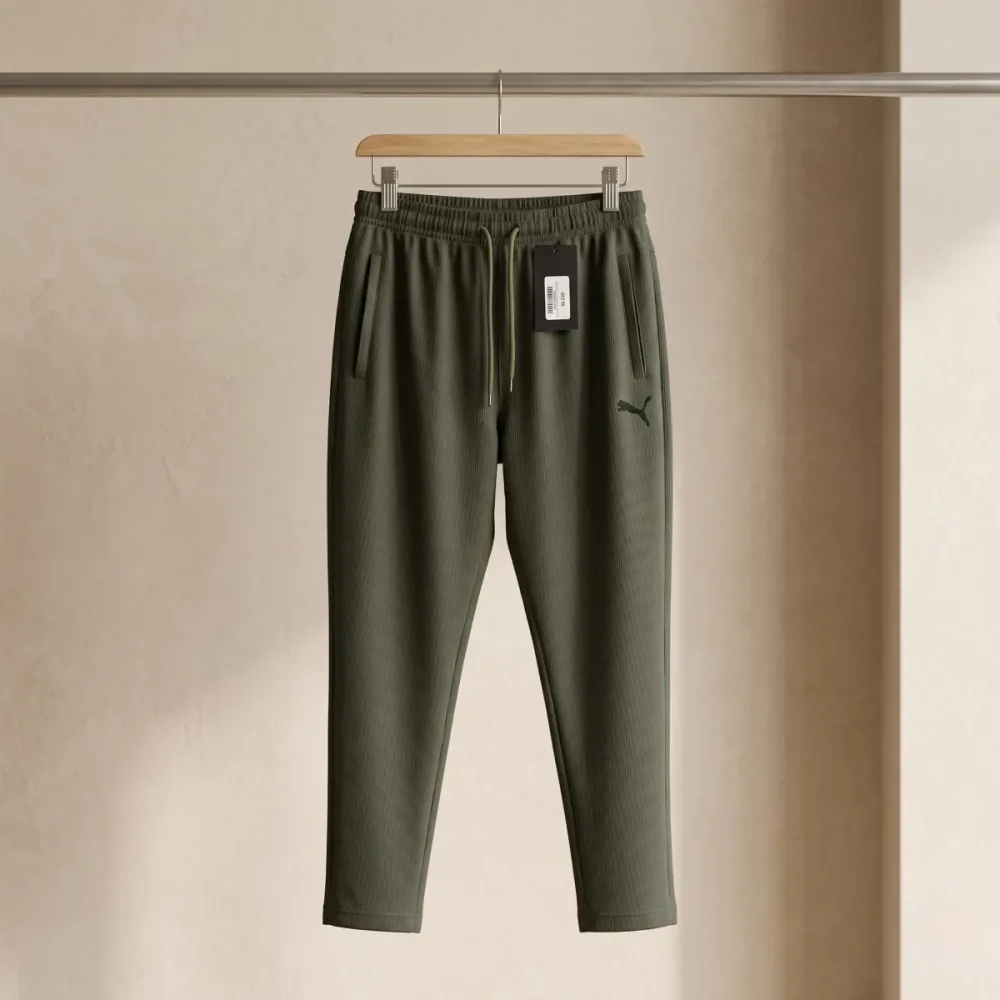 Puma Men's Olive Green Premium Trouser
