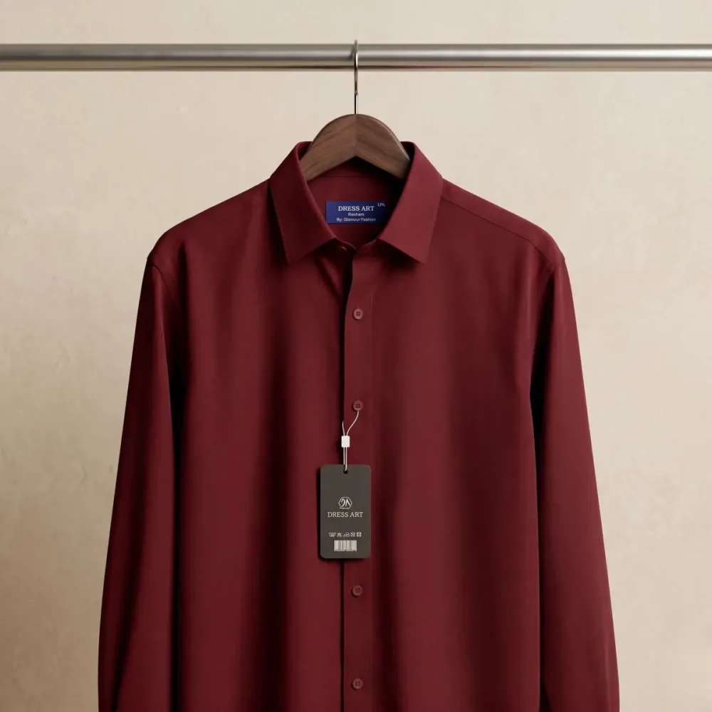 Dress Art Premium Men's Formal Shirt – Maroon