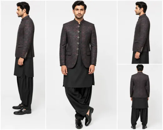 Men's Premium Jacquard Prince Coat