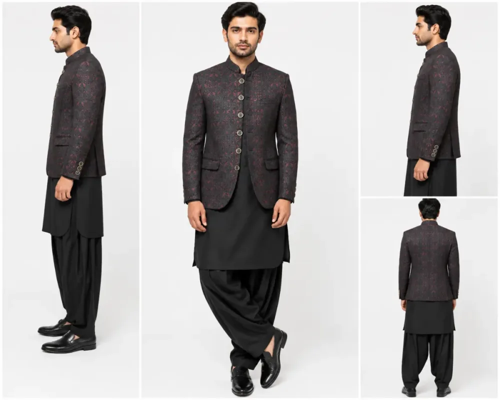 Men's Premium Jacquard Prince Coat