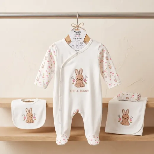 Premium Baby Romper – Little Bunny Soft Cotton Footed Romper