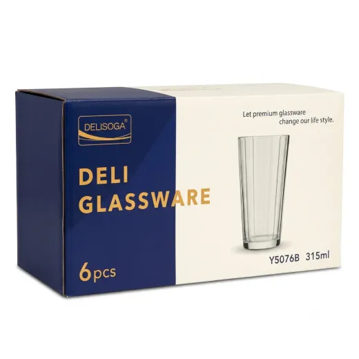 Delisoga Premium Glassware Set – 6 Pieces (315ml)