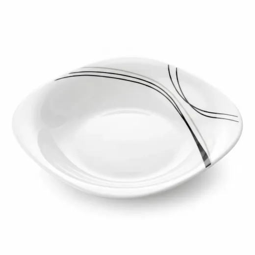 Elegant White Porcelain Soup & Pasta Bowl