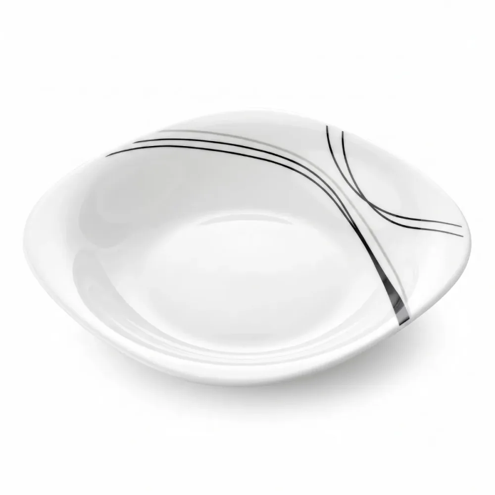 Elegant White Porcelain Soup & Pasta Bowl