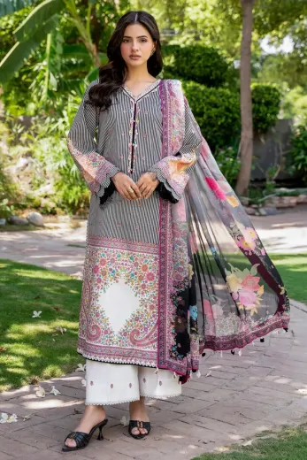 3-PC Unstitched Printed Lawn Suit – C-Print Vol 3 CP6-22