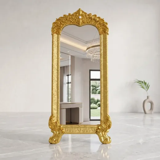 Product Name: Luxury Gold Full-Length Floor Mirror