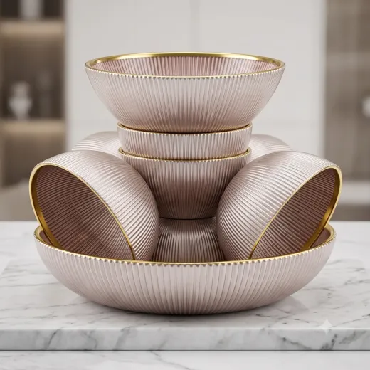 Premium Ice Cream Bowl Set – 7 Pieces Dessert Serving Set