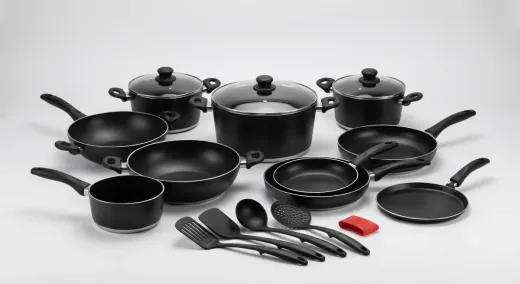 18-Piece Premium Non-Stick Cookware Set | Complete Kitchen Cooking Set