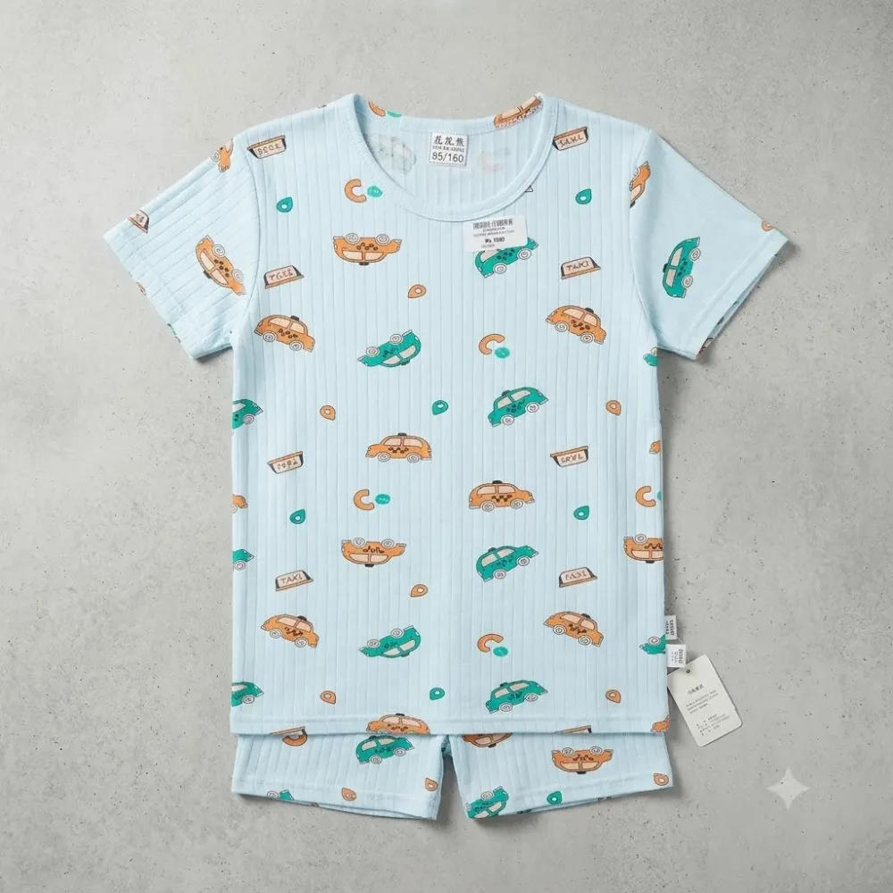 Premium Kids' Printed T-Shirt & Shorts Set