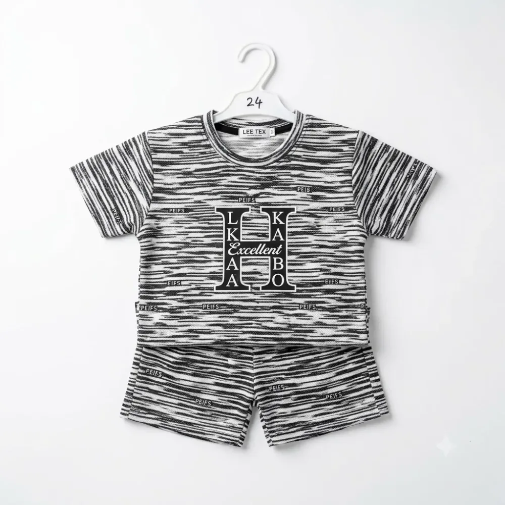 Premium Kids' Printed T-Shirt & Shorts Set