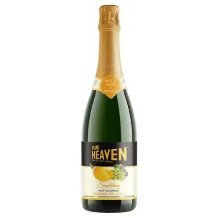 Pure Heaven Sparkling White Grape & Mango – Non-Alcoholic Fruit Drink