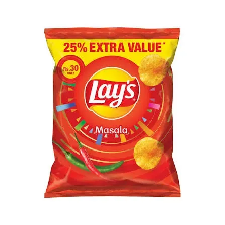 Lay's Masala Potato Chips –  Pack (Rs. 30 Pack) 🌶️🥔