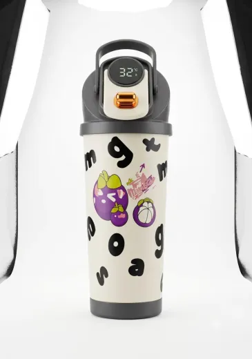 Smart LED Temperature Display Stainless Steel Water Bottle | Mangosteen Design