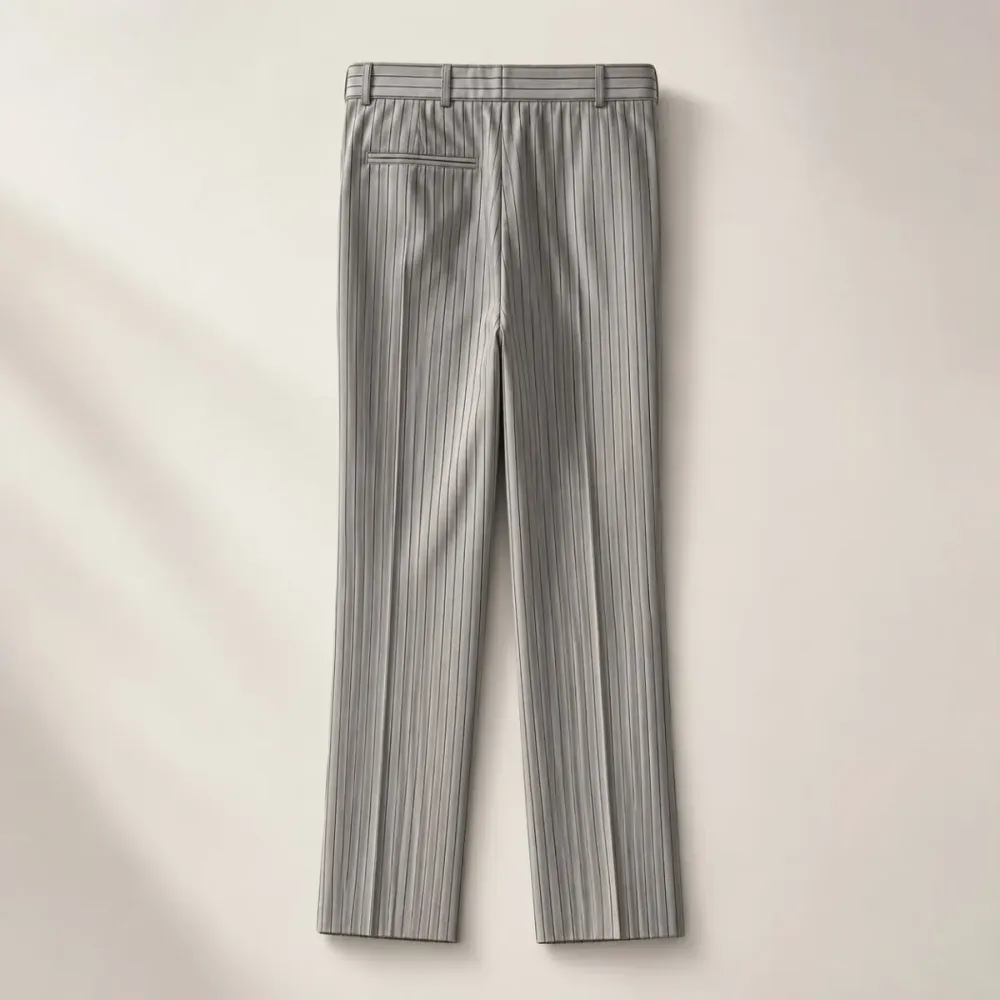 Men’s Grey Pinstripe Formal Trousers