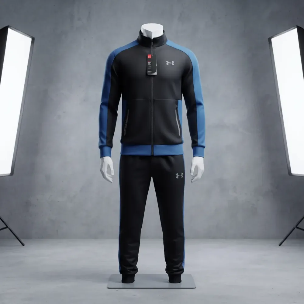 Men’s Black & Blue Tracksuit – Sporty & Stylish