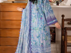 Nureh Lawn Suit 3PC – Dorya | Dorya Lawn Collection 2025 | Premium Lawn Fabric - Image 4