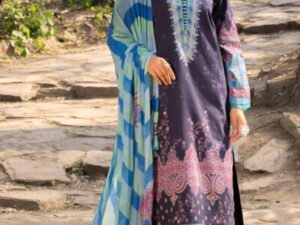 Charizma Lawn Suit 3PC – Unstitched | Printed Lawn Collection 2025 | Premium Lawn Fabric - Image 1