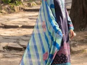 Charizma Lawn Suit 3PC – Unstitched | Printed Lawn Collection 2025 | Premium Lawn Fabric - Image 2