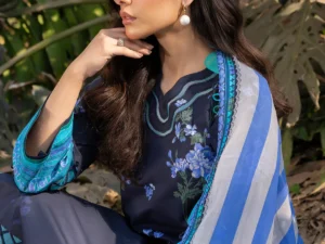 Charizma Lawn Suit 3PC – 3-PC Unstitched Printed Lawn Collection - Image 3