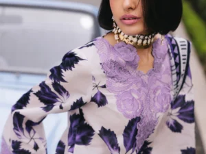 Mahnur Lawn Suit 3PC – Lilac | Broadway Luxury Collection 2025 | Premium Lawn Fabric - Image 3