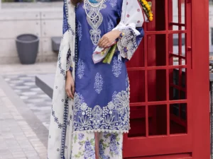 Mahnur Lawn Suit 3PC - Tulip | Broadway Luxury Collection 2025 | Premium Lawn Fabric - Image 1