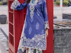 Mahnur Lawn Suit 3PC - Tulip | Broadway Luxury Collection 2025 | Premium Lawn Fabric - Image 3