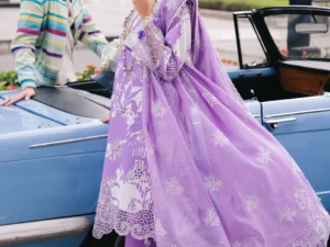 Mahnur Lawn Suit 3PC – Viola | Broadway Luxury Collection 2025 | Premium Lawn Fabric - Image 2