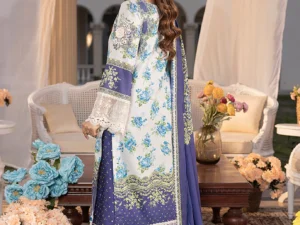 Razab Lawn Suit 3PC – Luxury Lawn Collection 2025 | Premium Lawn Fabric - Image 4