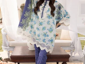 Razab Lawn Suit 3PC – Luxury Lawn Collection 2025 | Premium Lawn Fabric - Image 3