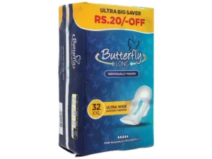 Butterfly Ultra Thin XXL Sanitary Pads - 32 Count - Image 1